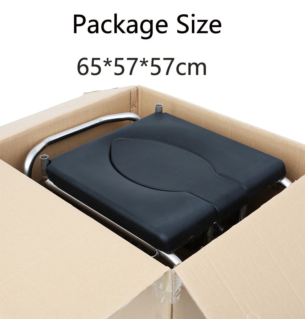 The Latest Waterproof Sturdy Toilet Wheelchair with Wheels, Suitable for The Elderly, Pregnant Women, and Children