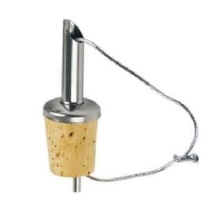 Quality Easy to Use 304 Stainless Steel Olive Oil Liquor Wine Pourer with Cork Stopper wholesale