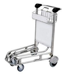 Stable Aluminum Airport Luggage Cart For Travellers Train Stations Plastic