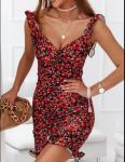 Custom Clothing Manufacturer Women'S Summer Ruffle Sleeveless V - Neck Sexy