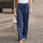 Fashion All Match Blue Casual Pants Summer Wide Leg Trousers