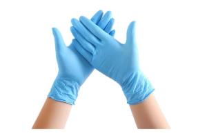 Quality Universal Non Sterile Gloves , Anti Bacteria Disposable Blue Latex Gloves wholesale