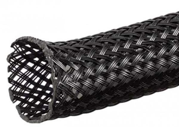 Cheap ISO9001 PET Expandable Braided Sleeving Self Extinguishing 60s for sale