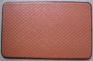 Quality Dark Orange Flat Door Mat , Anti Fatigue Floor Mats Chequer Pattern wholesale