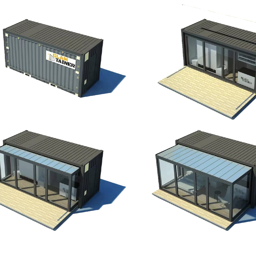 2 Bedroom Expandable Container House Prefab Steel Modular Tiny Home for Outdoor in Customized Color and 20ft or 40ft Size