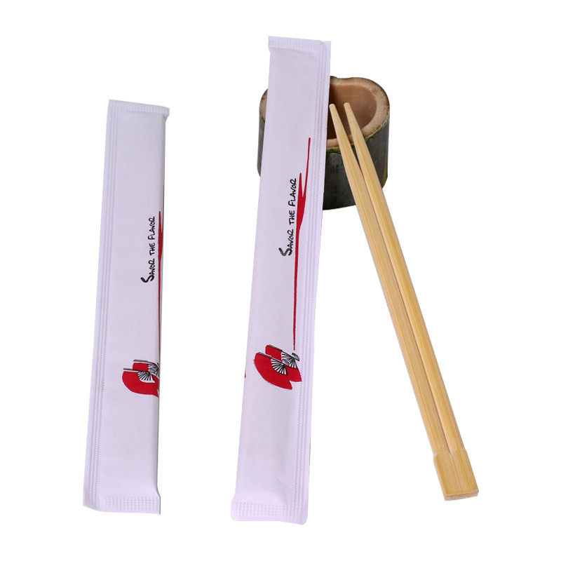 Bamboo twin chospsticks sushi disposable chopsticks with full paper wrapped