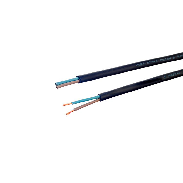 Rubber Sheath Copper Conductor 2x0.75 Mm2 VDE Standard Cordset 2x1 H05rn-f Electrical Power Cable for Household Appliance