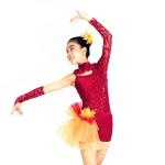 Asymmetrical Jazz Dress Costumes One Sleeve Sequin Lace Dance Leotards Spandex