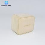 Flip Small Jewelry Packaging Boxes Polyurethane Flocking Cloth Clamshell Jewelry