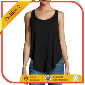 Quality Ribbed Slub-Knit Tank, Black wholesale