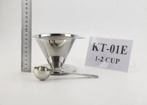 Quality 1-2 Cup Eco-frindly Stainless Steel Pour Over Coffee Maker Gift Set With Scoop wholesale