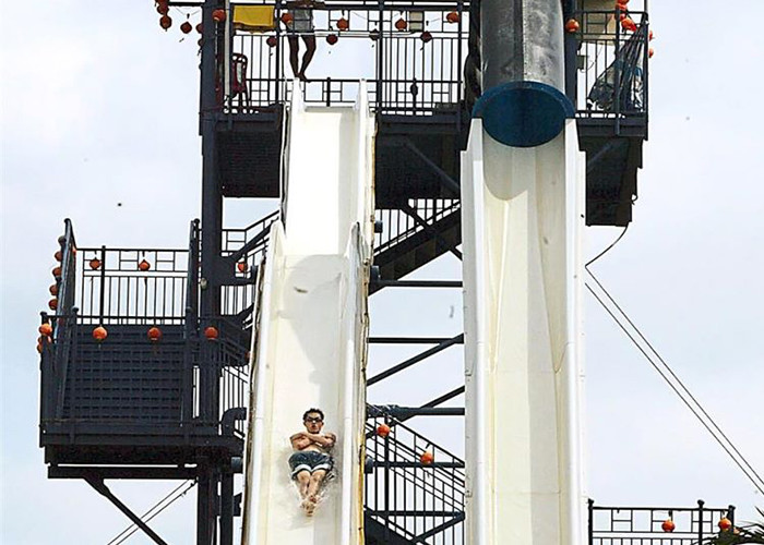 Commercial Young Adult High Speed Water Slide Racing With Mat