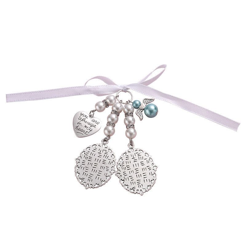 Sublimation Blank Metal Wedding Bouquet Photo Pendant Commemorative Hanging Ornament