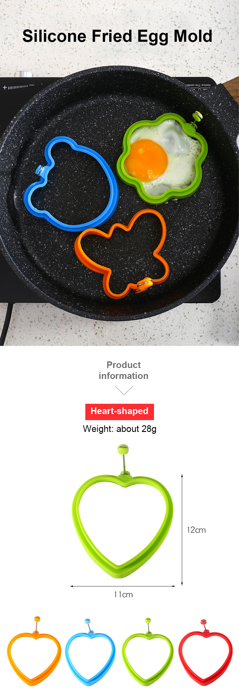 OEM Logo Sustainable Round Design Silicone Egg Rings