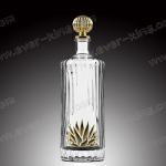 Whisky Brandy Empty Glass Bottles 750ml With Stopper Cork