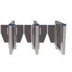 Retractable Swing Access Control Turnstile gate DC24V Brushed motor