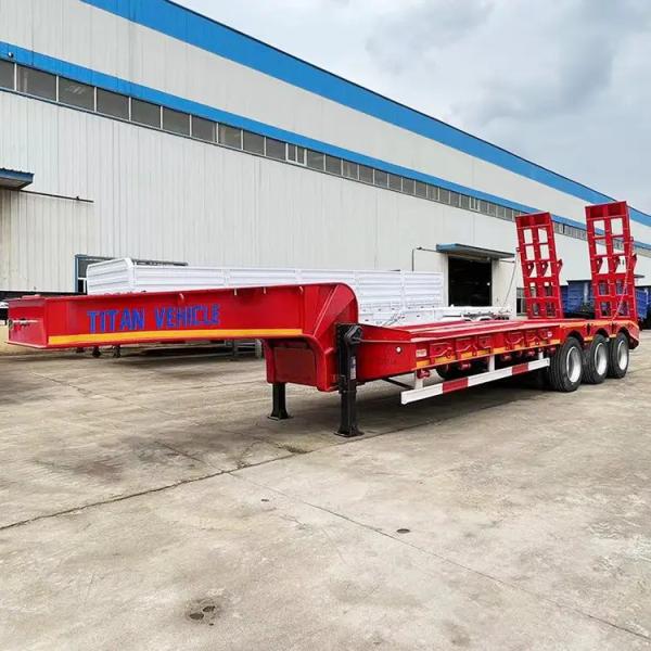 Hot Sale 40/60/80 Ton Low Loader Truck Trailer | Tri Axle Low Loader for Sale in