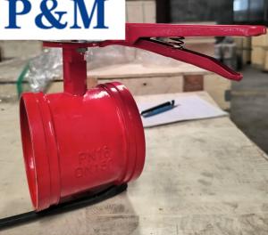 Quality AWWA/ANSI DN100 grooved end butterfly valve wholesale