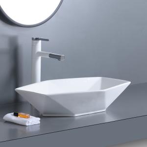 Quality Irregular Diamond Counter Top Bathroom Sink 70cm CUPC Vessel Style wholesale