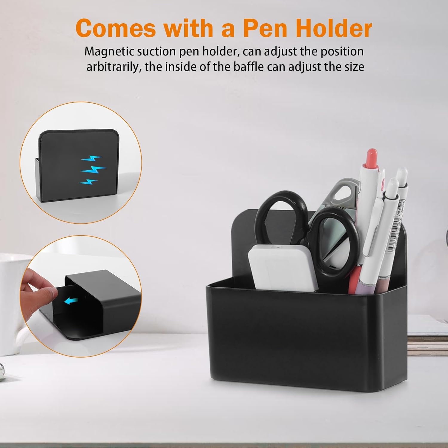 Efficiently Manage Wires with 40*10*12cm Under Desk Cable Organizer Tray Clamp Mount