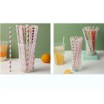 Recyclable Bulk Striped Paper Straws For Decorate Colorful Beverage Packaging