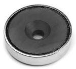Ferrite Magnet Pot with Countersunk Hole