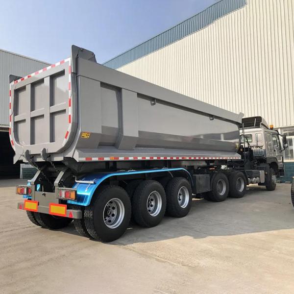 100ton 3 Axles Self Dump Tipper Fuel Tank Oil Tanker Heavy Machine Transport