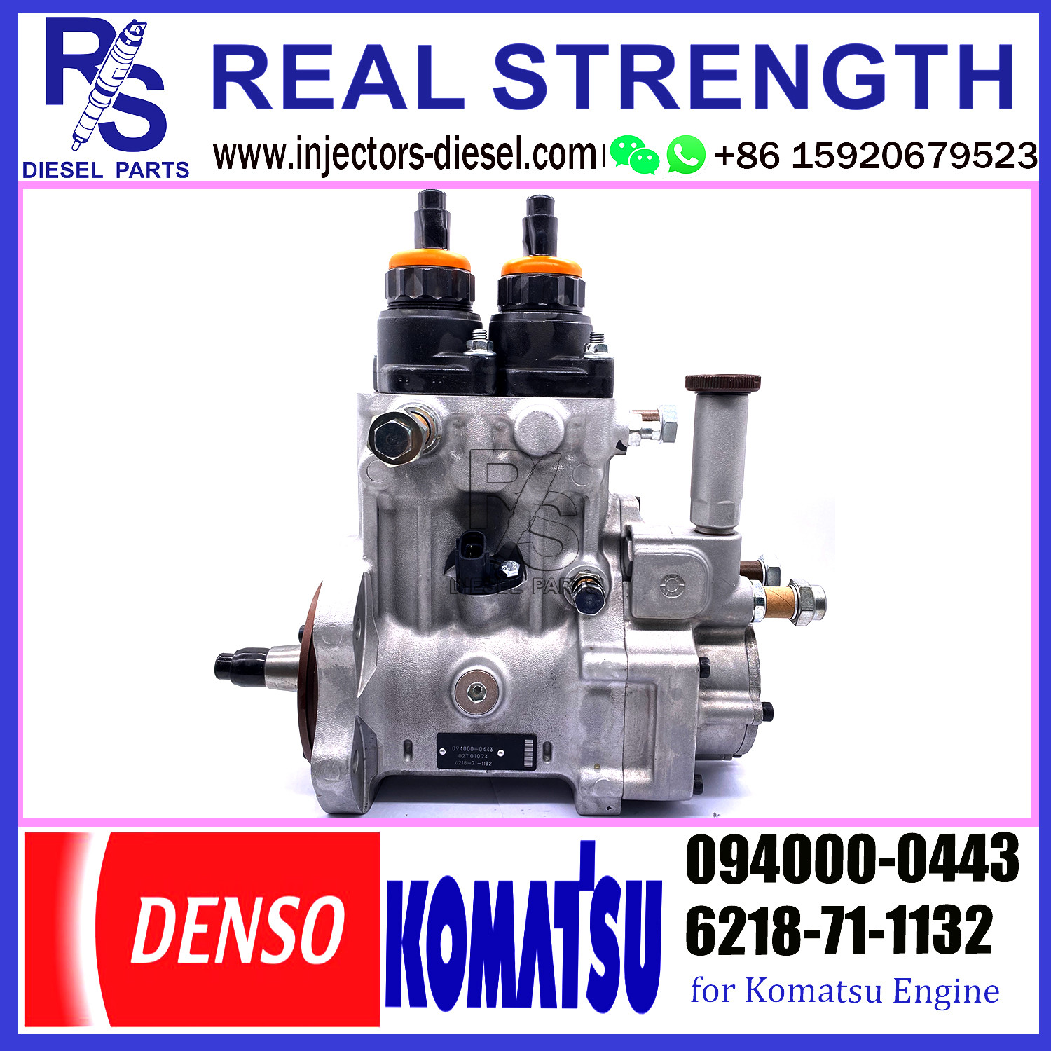 DENSO HP0 pump 6218-71-1132 094000-0443 Diesel Fuel Injection Pump Fits for Komatsu SAA6D140E-3 Engine