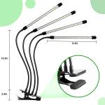 Adjustable Gooseneck 4 Head Timing Led Plant Grow Lamp
