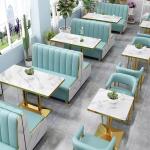 Leather Hotel Restaurant Furniture Marble Art Modern Booth Seating