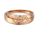 18K Rose Gold Daimonds Lovers Wedding Ring for Women and Men (GDR013)