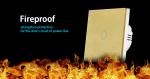 Gold Tempered Glass Panel Wall Touch Switch For Home Furniture Led Lamp 10A 5