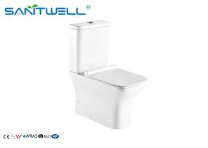 Quality Floor Standing Close Coupled Toilet Rimless Two Piece Ceramic Material wholesale