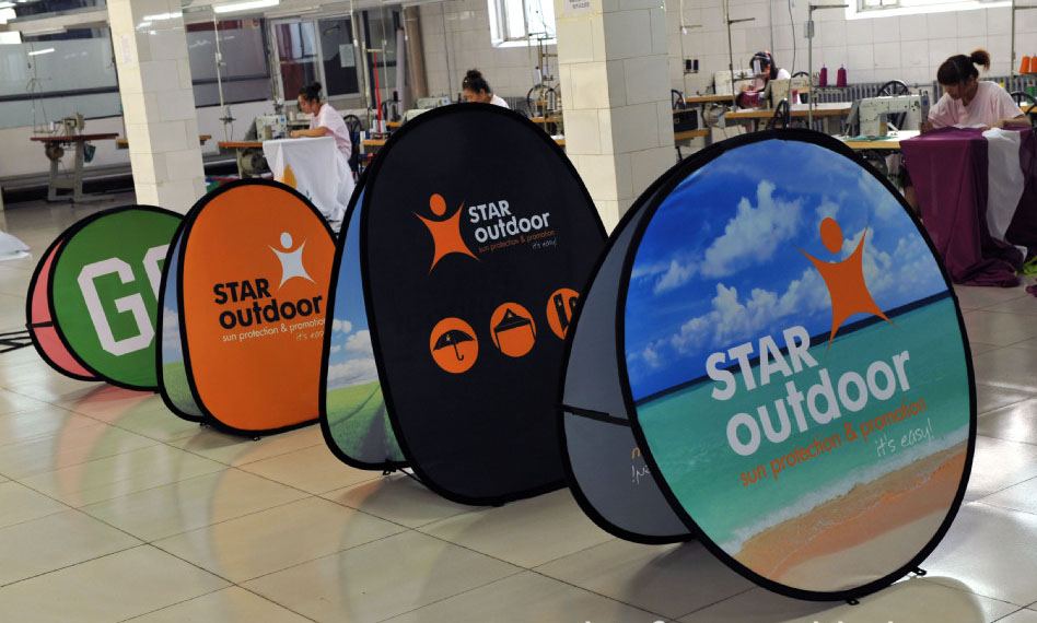 Factory horizontal advertising banners