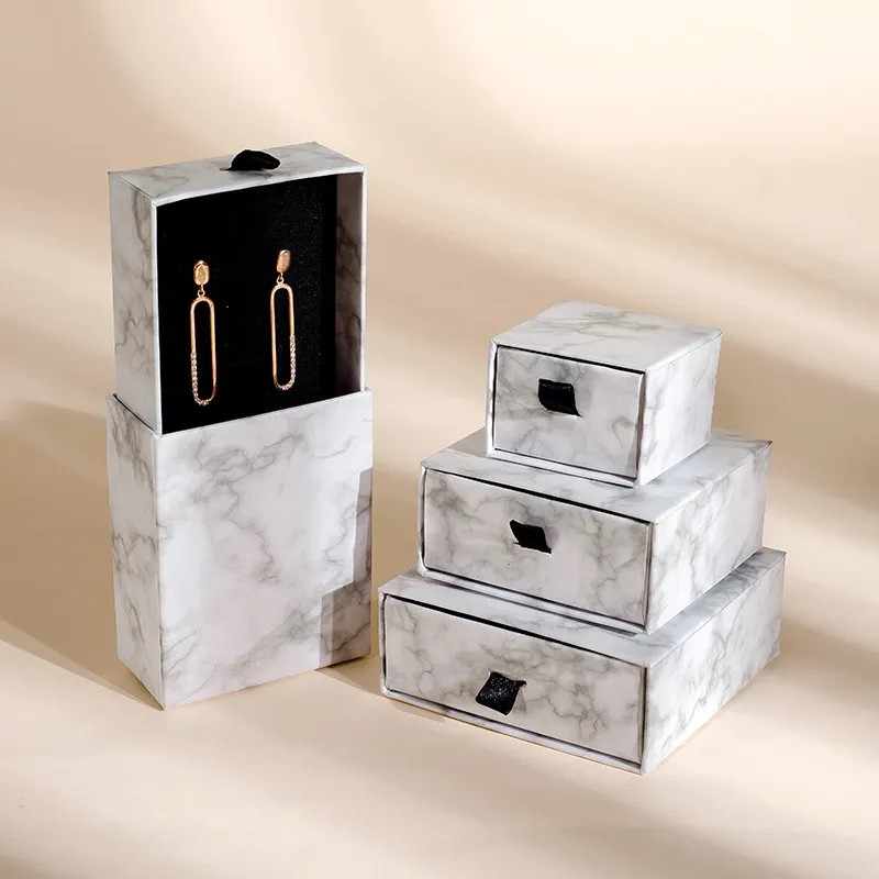 Custom Logo Paper Drawer Packaging Jewelry Gift Necklace And Bracelet Gift Box Wholesale Cardboard