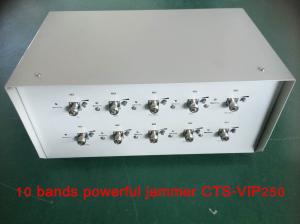 China 25kg 250W UHF VHF Jammer Device 34*13*27cm For 2G 3G 4G Wifi Network on sale