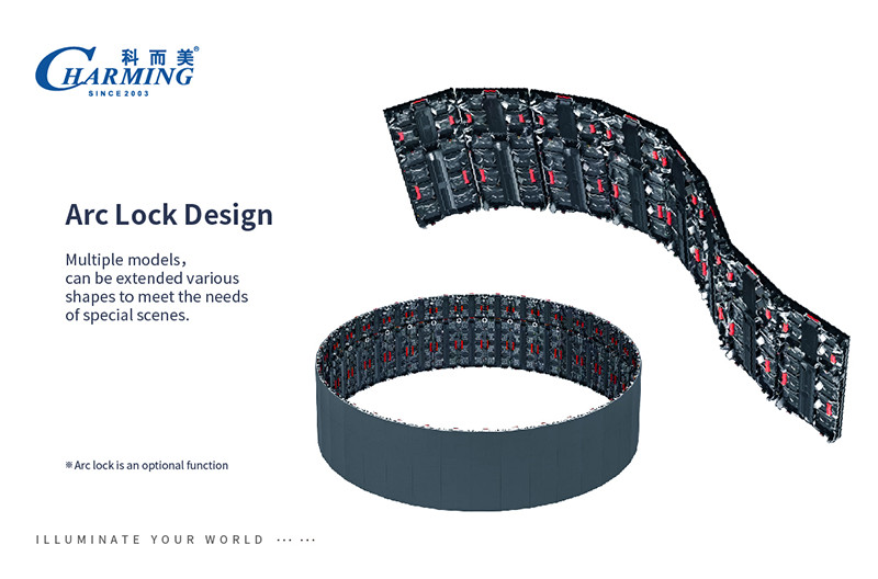 P3.91 K Series Indoor LED Display Arc Lock Design LED Rental Screen