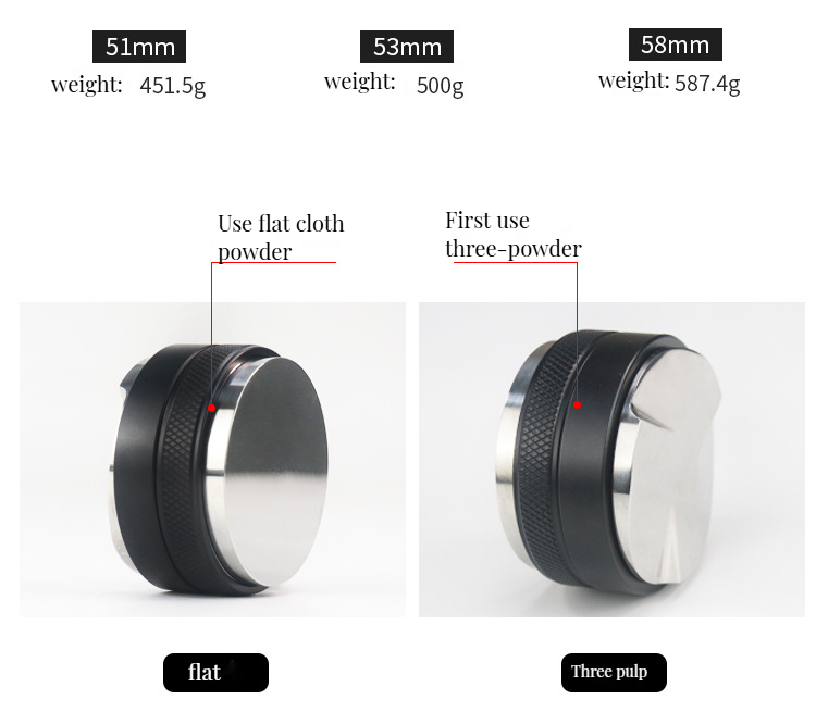 Dual Head Coffee Leveler Fits for 54mm Portafilter Stainless Steel Coffee Beans Tamper