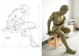 Quality Handmade Fiberglass Resin Statues Sitting Style Fiberglass Human Statues wholesale
