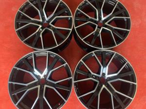 Quality 66.5 Hole 22 Inch Black Alloy Wheels , Cast 10J Car Alloy Rims wholesale