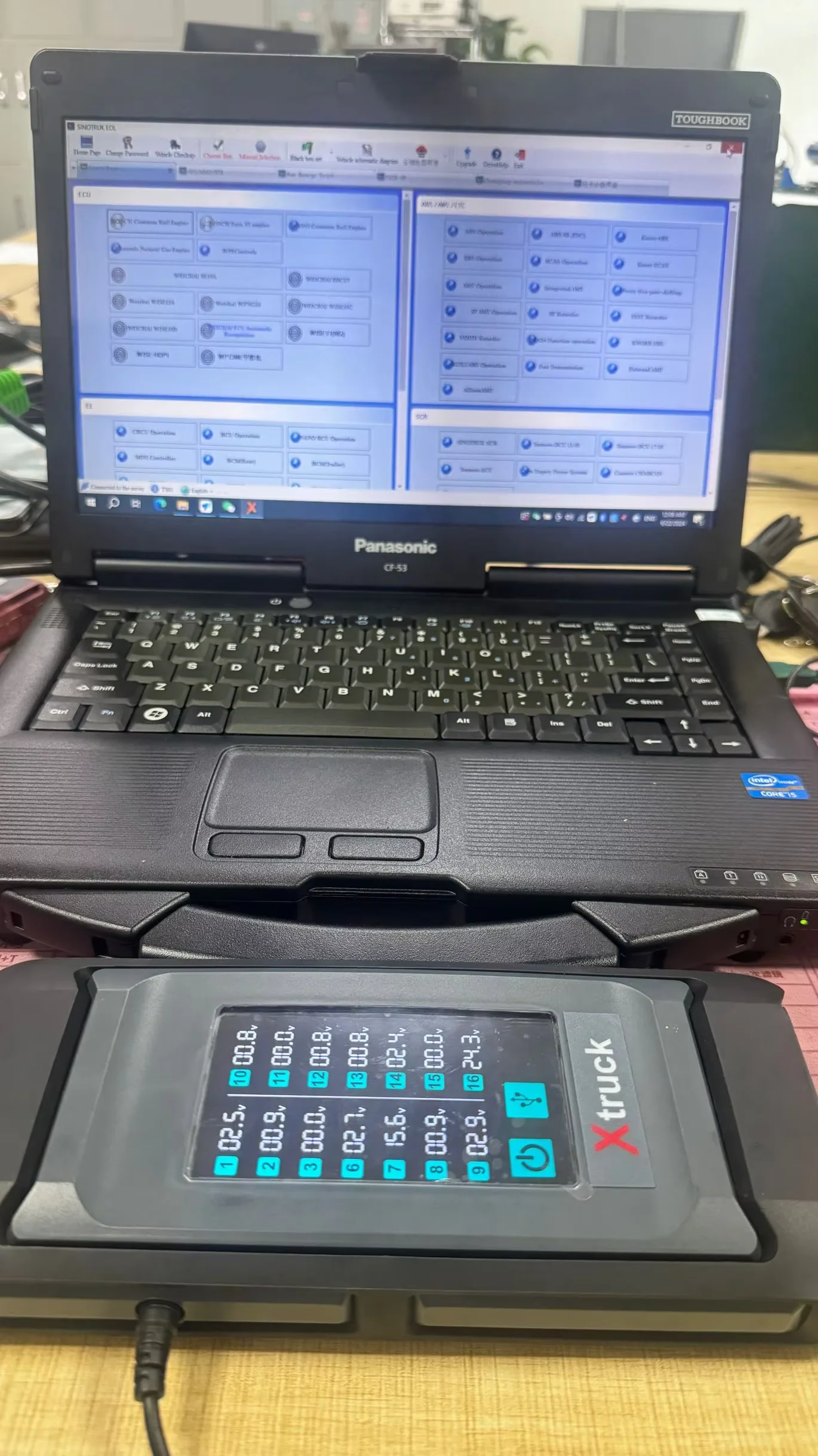 Heavy Duty Truck for Xtruck Chassis Inspection Read fault code ABS/EBS/RCS ZF gearbox FAS+SINOTRUCK Diagnostic Tool CFC2