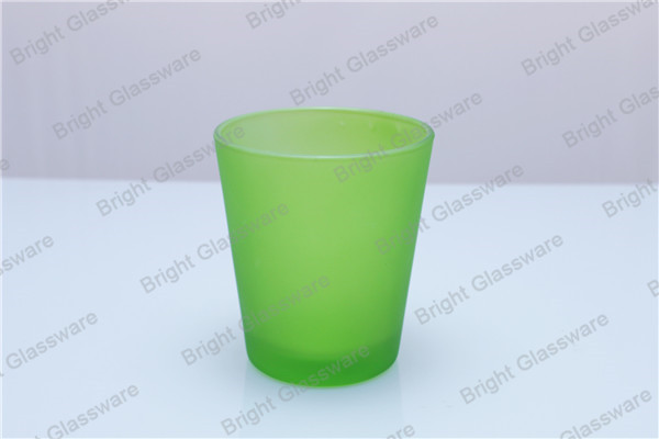 Decoration Glass Candle Holder, colorful candle cup sale
