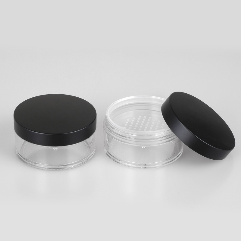 5ml 5 Grams 10 ml 10grams Clear Loose Powder Jar and Pot with Sifter Black White Cap Samples Process 2-3 days Free Sample