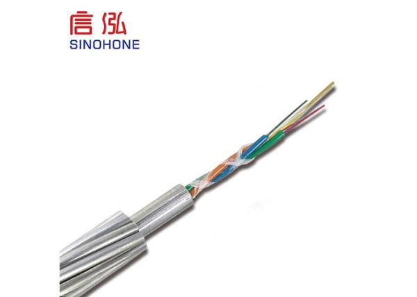 OPGW Composite Hybrid Fiber Power Cable , Hybrid Optical Fiber Cable Transmissio