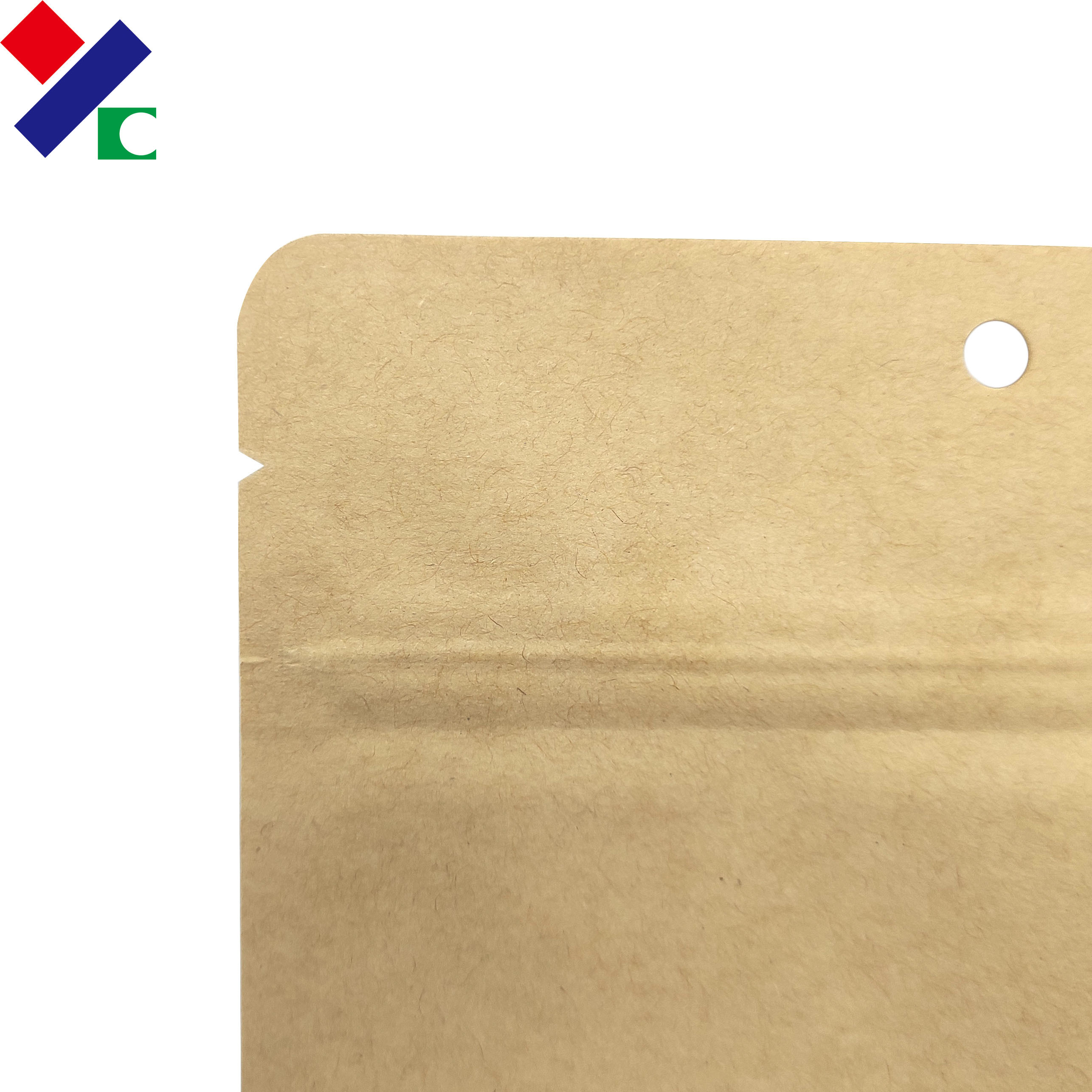 Recyclable 180mic Kraft Paper Bags For Dry Food Packaging