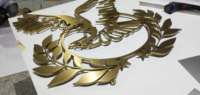 3D Galvanized Decorative Metal Letters 2mm -25mm Depth Mirror Polished / Brushed