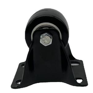 Quality 40MM Light Duty Rigid Plate PU Casters Wheel Double Bearings Castor wholesale