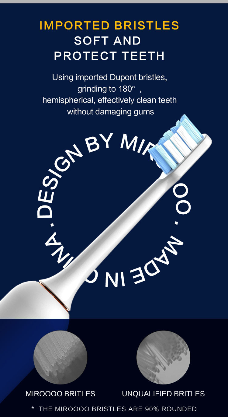 Vibrating Sonic Power Toothbrush Rechargeable Magnetic Adsorption USB Charging