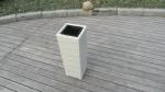 White PE Rattan Wicker Flower Pot For Indoor Home / Living Room