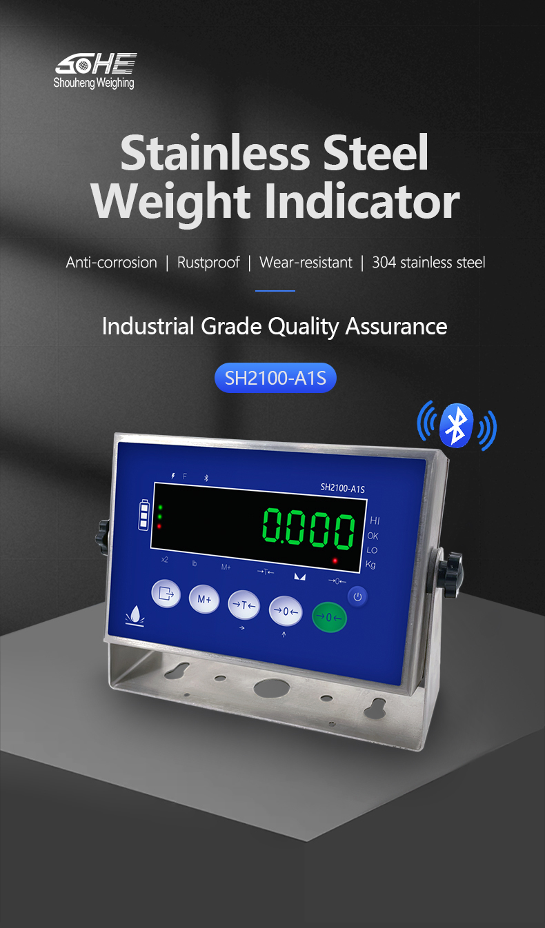 SOHE A1S 304 Stainless Steels Waterproof Scale Weight Indicator with LED Display